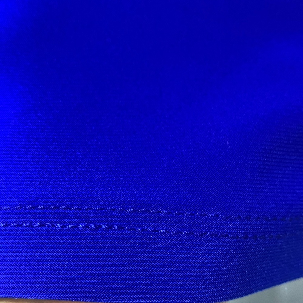 NWT🌸Made in🇨🇦Stunning Royal Blue Long Pleated Sleeves Dress - Picture 11 of 14
